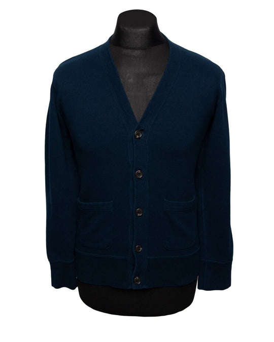 BEAMS JAPAN x Loopwheeler Sweatshirt Navy Blue Mens Button Cardigan Size S