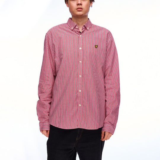LYLE & SCOTT Shirt Red Check Cotton Men's Button Down Size XL