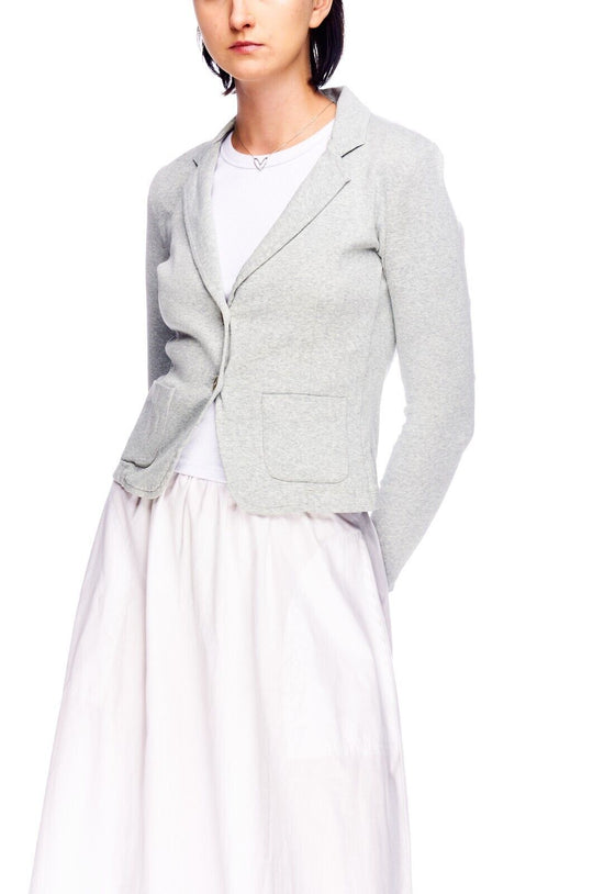 FABIANA FILIPPI Knit Blazer Gray Cotton Women's Cardigan Size S