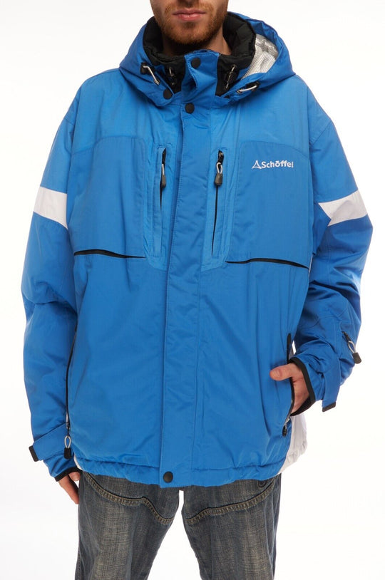 SCHOFFEL Windbreaker Blue Softshell Mens Ski Jacket RECCO Size 56 / XXL