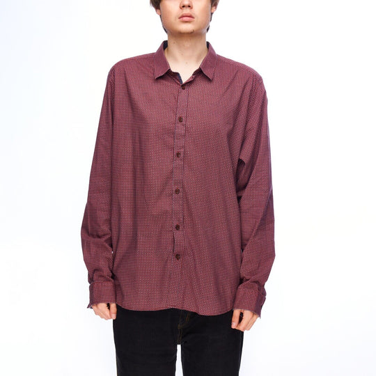TED BAKER LONDON Shirt Red Cotton Men's Button Up Size 6