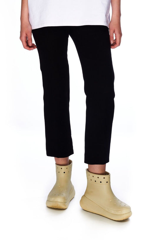 MARNI Cropped Pants Black Wool Women's Trousers Size 38
