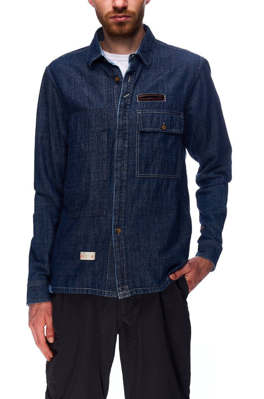 MARSHALL ARTIST Jacket Navy Denim Cotton Men's Size S