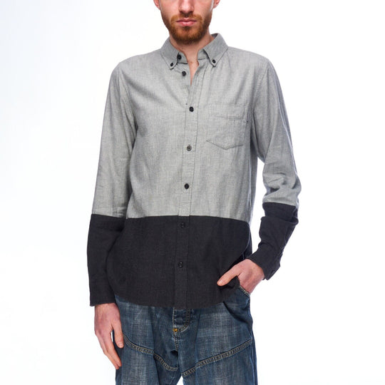 CARHARTT Allen Shirt Gray Cotton Men's Button Down Size S