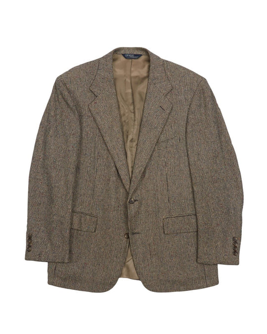 Polo Ralph Lauren Blazer Brown Tweed Wool Mens Jacket Size 40 US