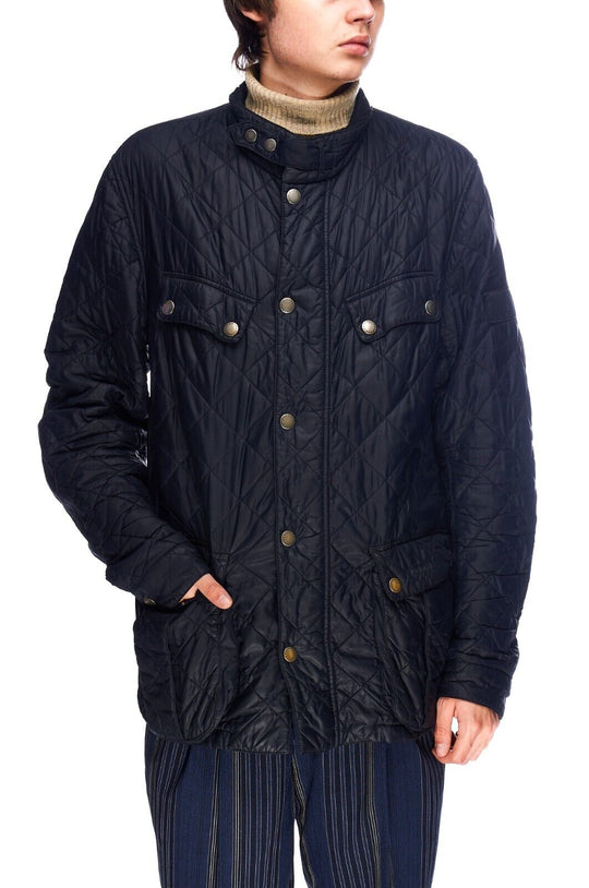 BARBOUR International Ariel Quilted Jacket Navy Blue Men's Size XL