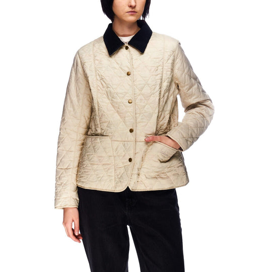 BARBOUR Liberty Summer Liddesdale Quilted Jacket Beige Womens Size UK 16 / US 12