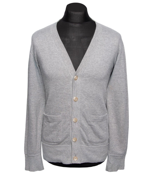 BEAMS JAPAN x Loopwheeler Sweatshirt Grey Mens Button Cardigan Size S