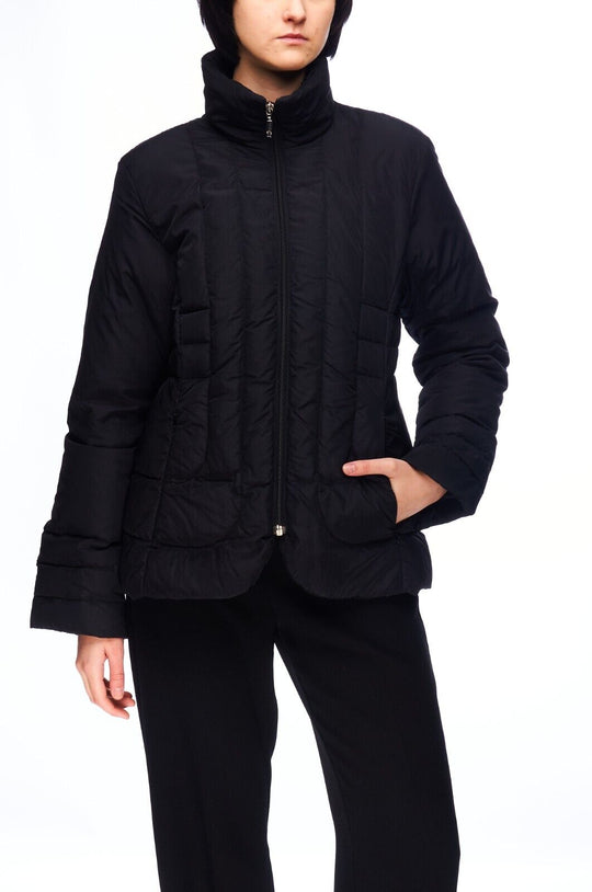 Vintage MONCLER Quilt Jacket Black Women's Down Puffer Coat Size 3