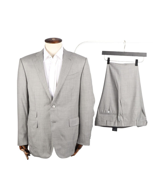 ERMENEGILDO ZEGNA Milano Suit Grey Trofeo 600 Wool Mens Size 54 EU 44 US Recent