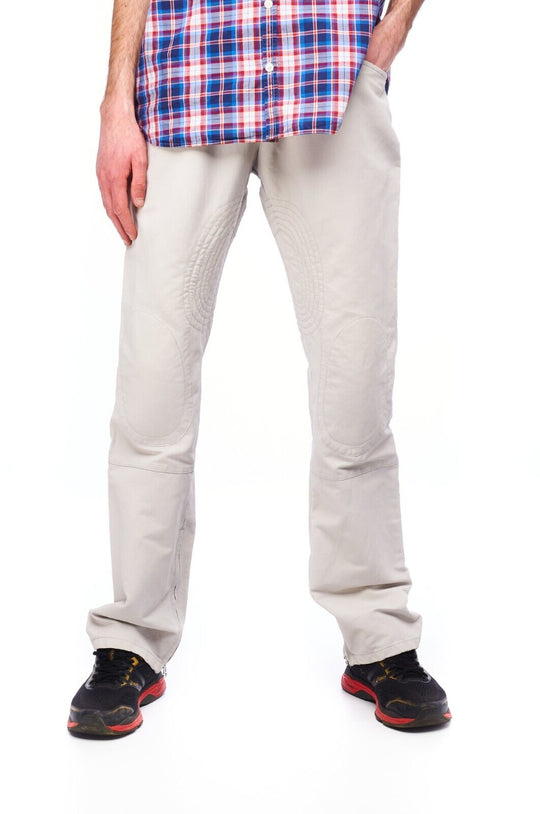 HUGO BOSS ORANGE Pants Light Grey Cotton Men's Straight Leg Trousers Size 46