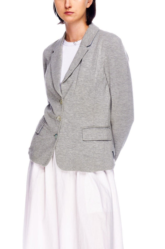 ARMANI Jeans Blazer Jacket Gray Viscose Women's Stretch Single Breasted Size 42