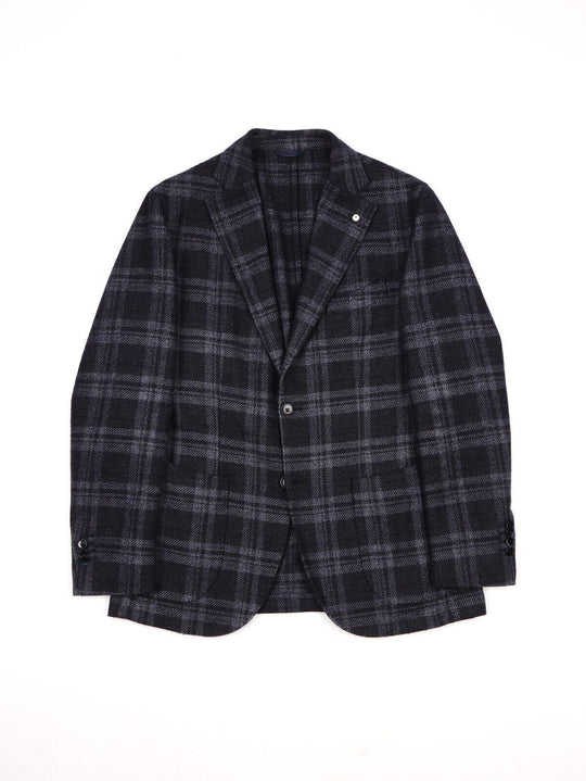 L.B.M. 1911 Blazer Blue Check Mens Sport Coat  Size 50 IT / 40 UK