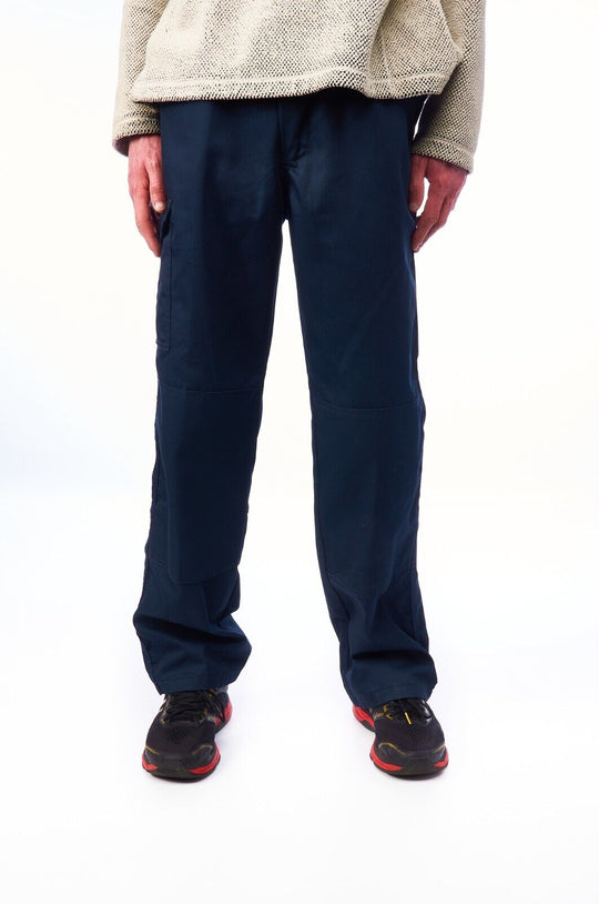DICKIES Pants Navy Cotton Men's Loose Fit Work Trousers Size 50