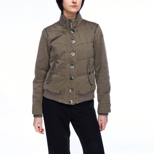 NAPAPIJRI Puffer Jacket Gray Cotton Women's Size M