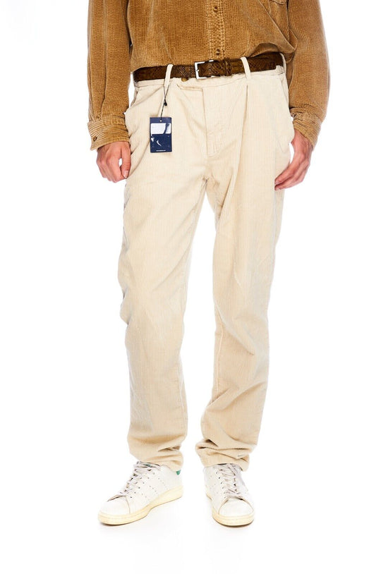 HACKETT Chino Pants Beige Corduroy Cotton Men's Trousers Size 36