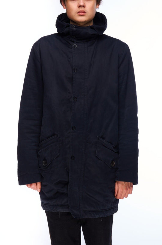 DRYKORN Hooded Jacket Navy Cotton Men's Parka Size 50