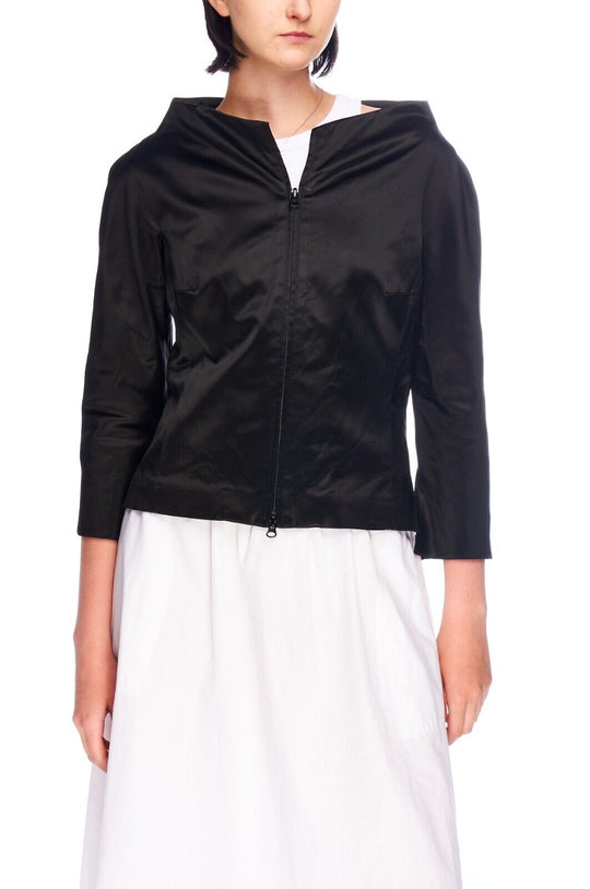 Vintage KENZO Jungle Jacket Black Satin Women's Size ~S