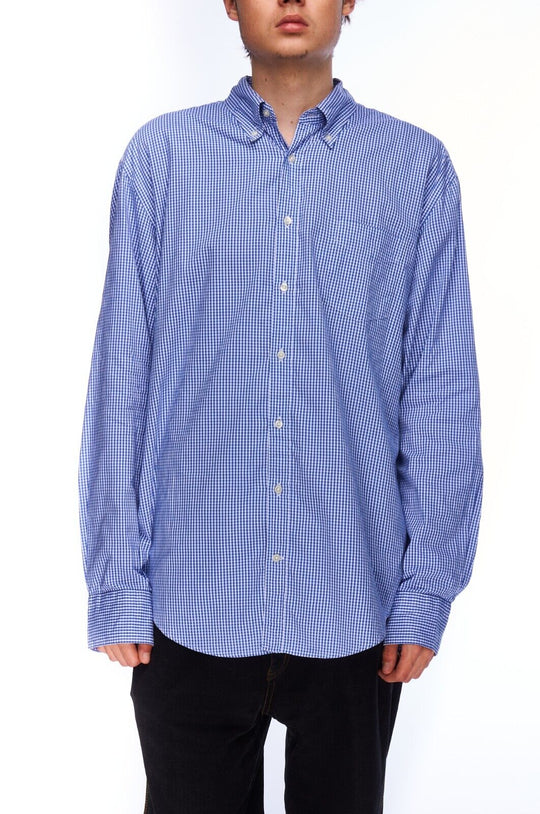 GANT Yale Campus Store Shirt Blue Check Cotton Men's Button-Down Size XL