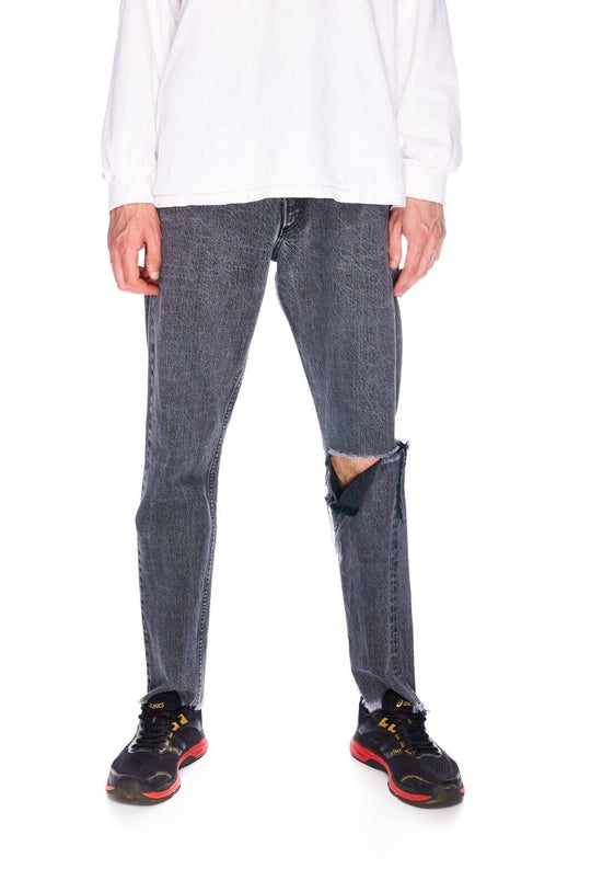 RAG & BONE Jeans Gray Denim Cotton Men's Distressed Straight Pants Size 30