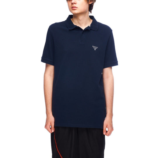 BARBOUR Polo Shirt Navy Blue Cotton Mens T-Shirt Size XL
