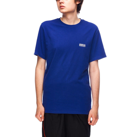 BARBOUR International Tee Shirt Blue Cotton Mens T-Shirt Size L