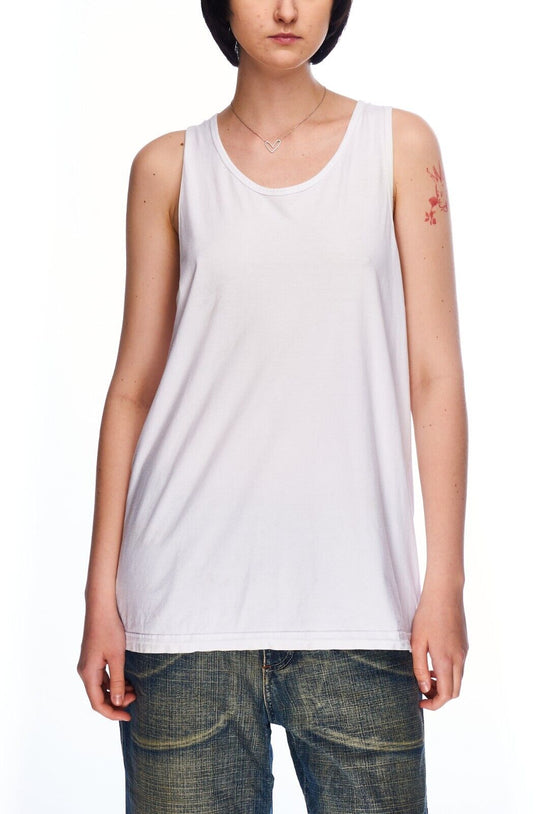 COMME DES GARSONS T-Shirt White Cotton Men's Sleeveless Tank Top Size X
