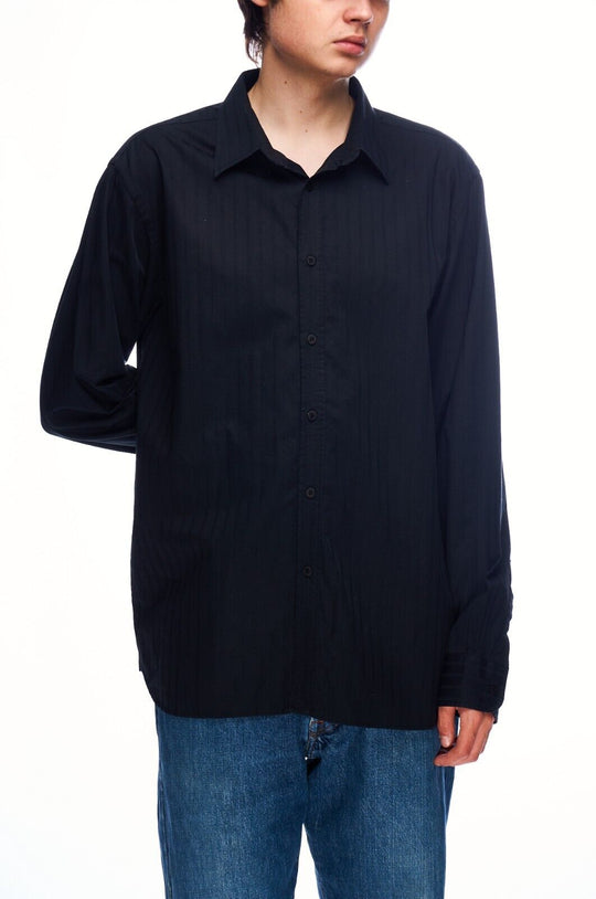 TED BAKER Shirt Black Cotton Men's Long Sleeve Button Up Size 5