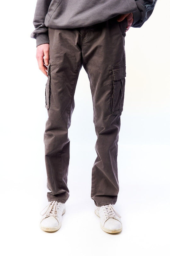 NAPAPIJRI Cargo Pants Gray Cotton Men's Trekking Outdoor Trousers Size 33
