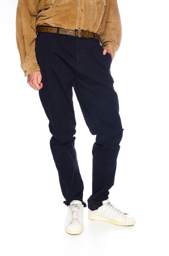 SUITSUPPLY Porto Chino Pants Navy Cotton Men's Trousers  Size 54 IT
