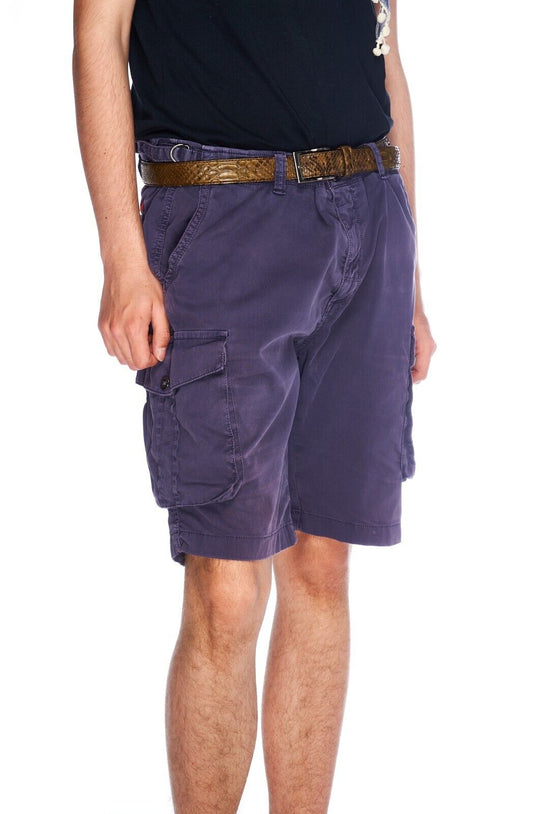 HACKETT Cargo Shorts Blue Cotton Men's Size 36R