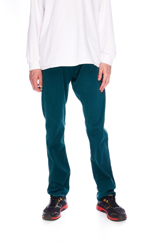 CARHARTT Rebel Pants Green Cotton Men's Straight Leg Size 36x34