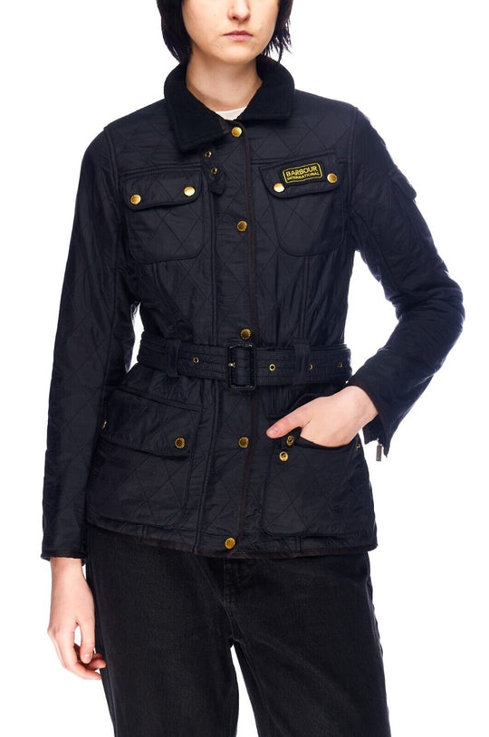 BARBOUR INTERNATIONAL Black Quilted Womens Jacket Size UK 10 US 6