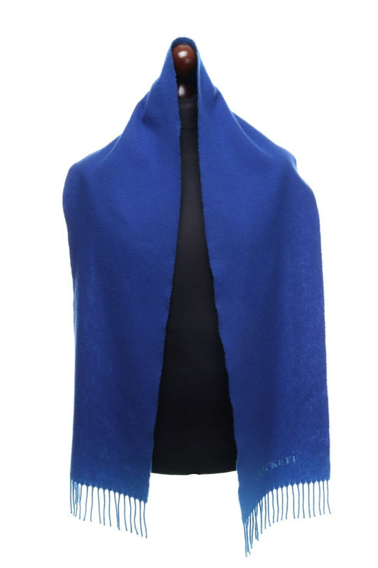 HACKETT LONDON Blue Wool Scarf One Size
