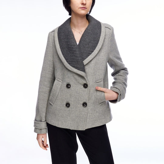 TOMMY HILFIGER Coat Wool Women's Double Breasted Jacket Size M