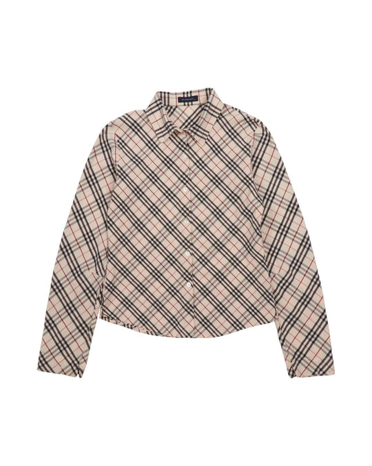 BURBERRY Shirt Beige Nova Check Cotton Girls Size  14 Years
