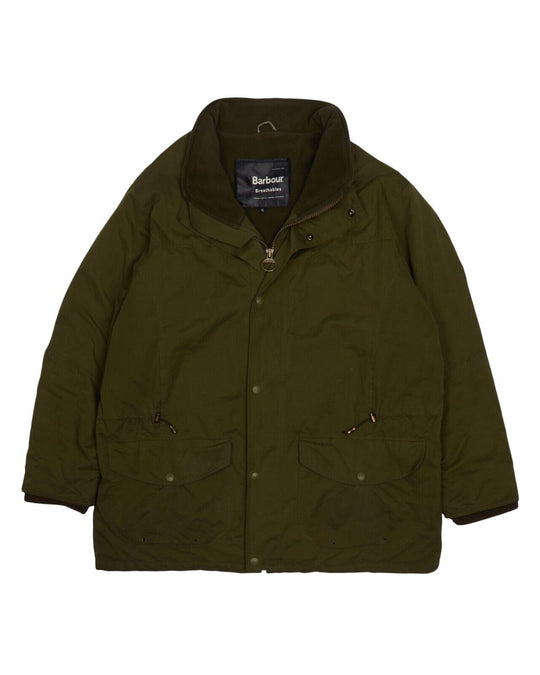 VIntage BARBOUR Breathables Jacket  Green Mens Fleece Lined Size XL