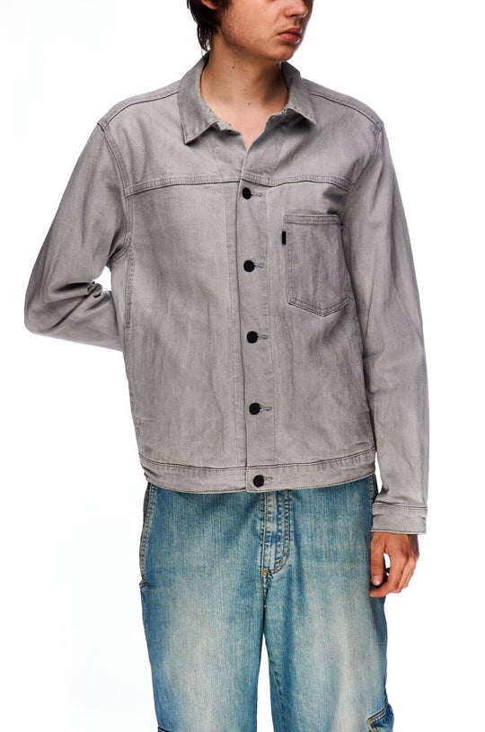 LEVIS Trucker Jacket Grey Denim Cotton Mens Size M