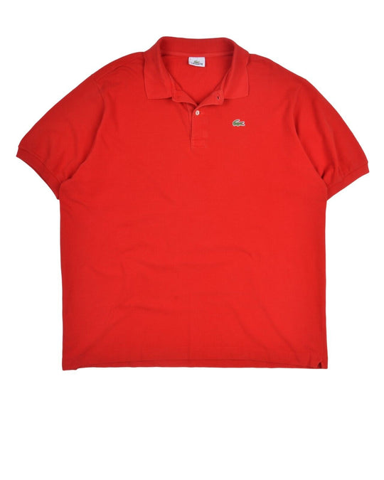 LACOSTE Polo Shirt Red Pique Cotton Men's Short Sleeve Size 8 / XXL