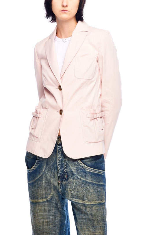 RED VALENTINO Blazer Pink Cotton Women's Jacket Size 40 IT