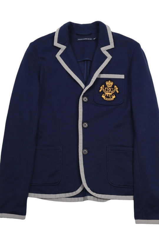 RALPH LAUREN Sport Rowing Club Blazer Navy Cotton Women's Jacket Size M