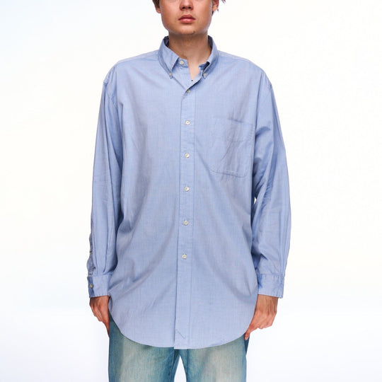 RALPH LAUREN YARMOUTH Shirt Blue Cotton Men's Button Down Size 32/33 / 16