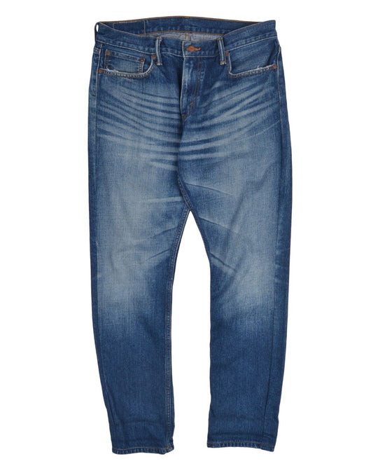 LEVIS 514 Jeans Blue Faded Denim Cotton Mens Straight Leg Size 34x32
