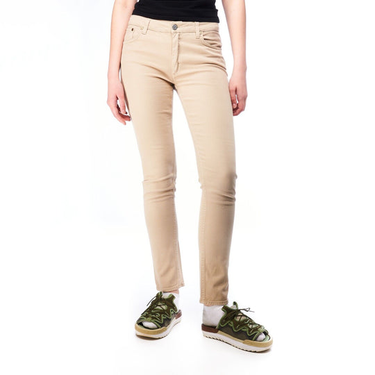 ACNE Flex S Bright Skinny Jeans Beige Cotton Women's Stretch Pants Size 30