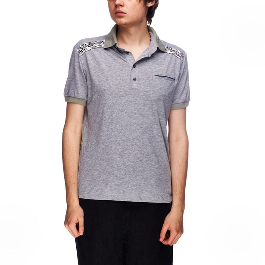 GALLIANO Light Grey Cotton Blend Mens SS Polo Shirt Size S