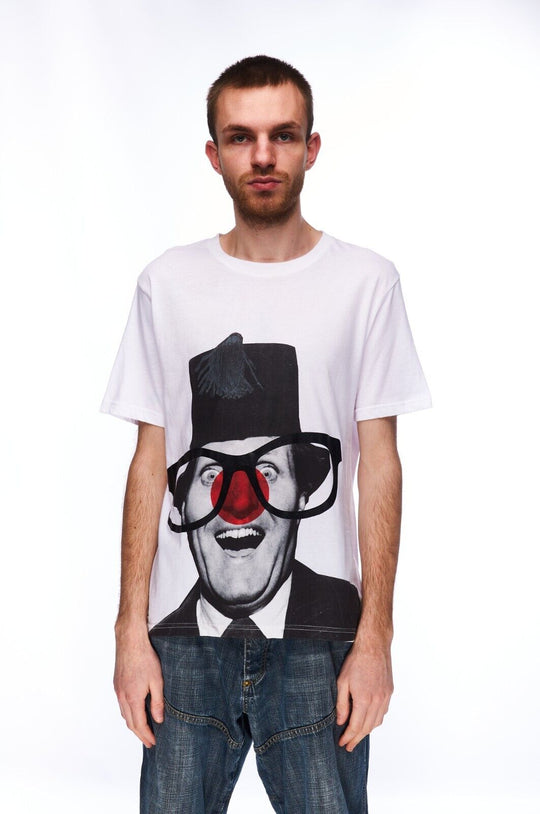 STELLA MCCARTNEY X Comic Relief T-Shirt White Cotton Men's Clown Tee Size S