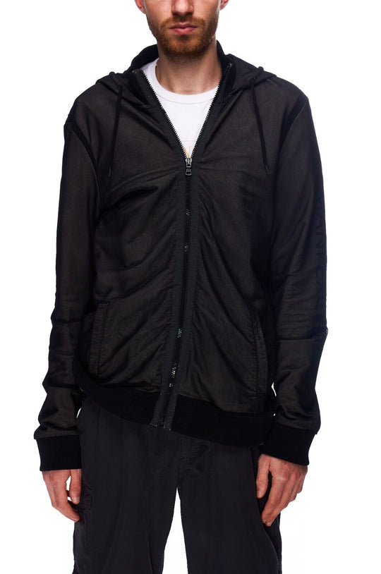 ARMANI EXCHANGE Hooded Jacket Black Nylon Men's Jumper Size M