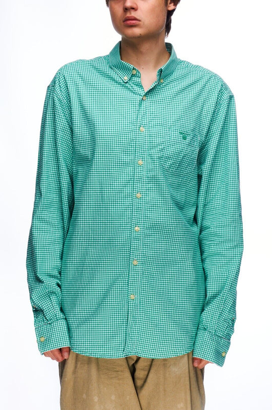 GANT Shirt Green Check Cotton Men's Button-Down Size XXL