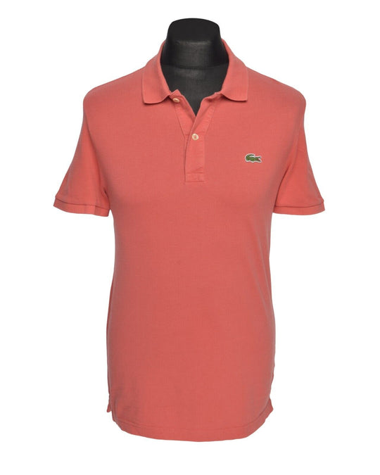LACOSTE Polo Shirt Coral Pique Cotton Men's Slim Fit Short Sleeve Size 4 / M