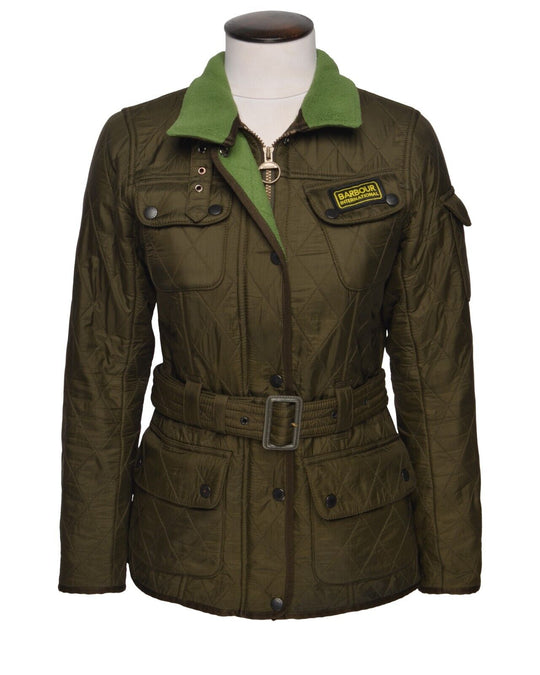 BARBOUR International Polarquilt Jacket Green Women's Size UK 8 / US 4 / EUR 34